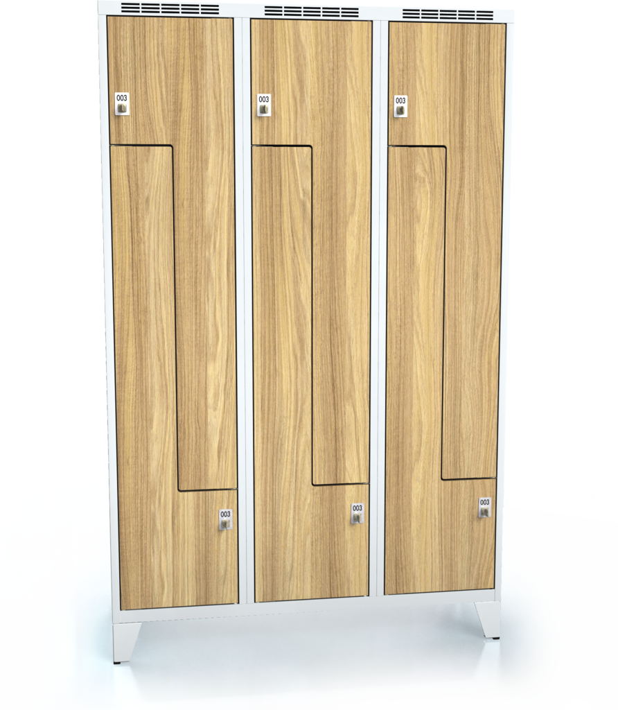 Cloakroom locker Z-shaped doors ALDERA with feet 1920 x 1200 x 500